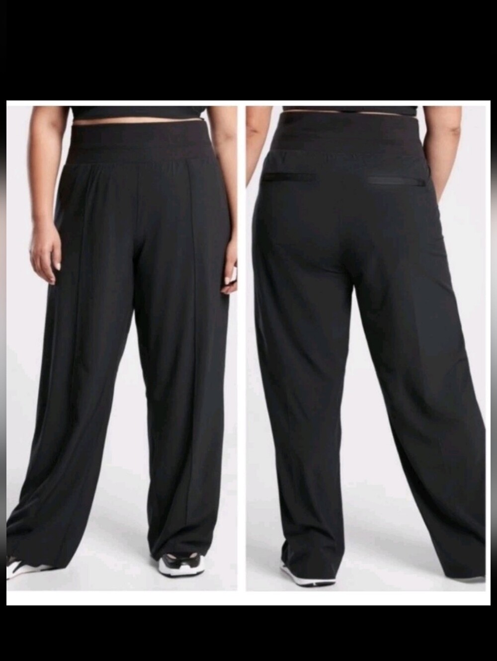 Athleta Nolita Wide Leg Black Women's 0 Pants Comfortable High-Waist